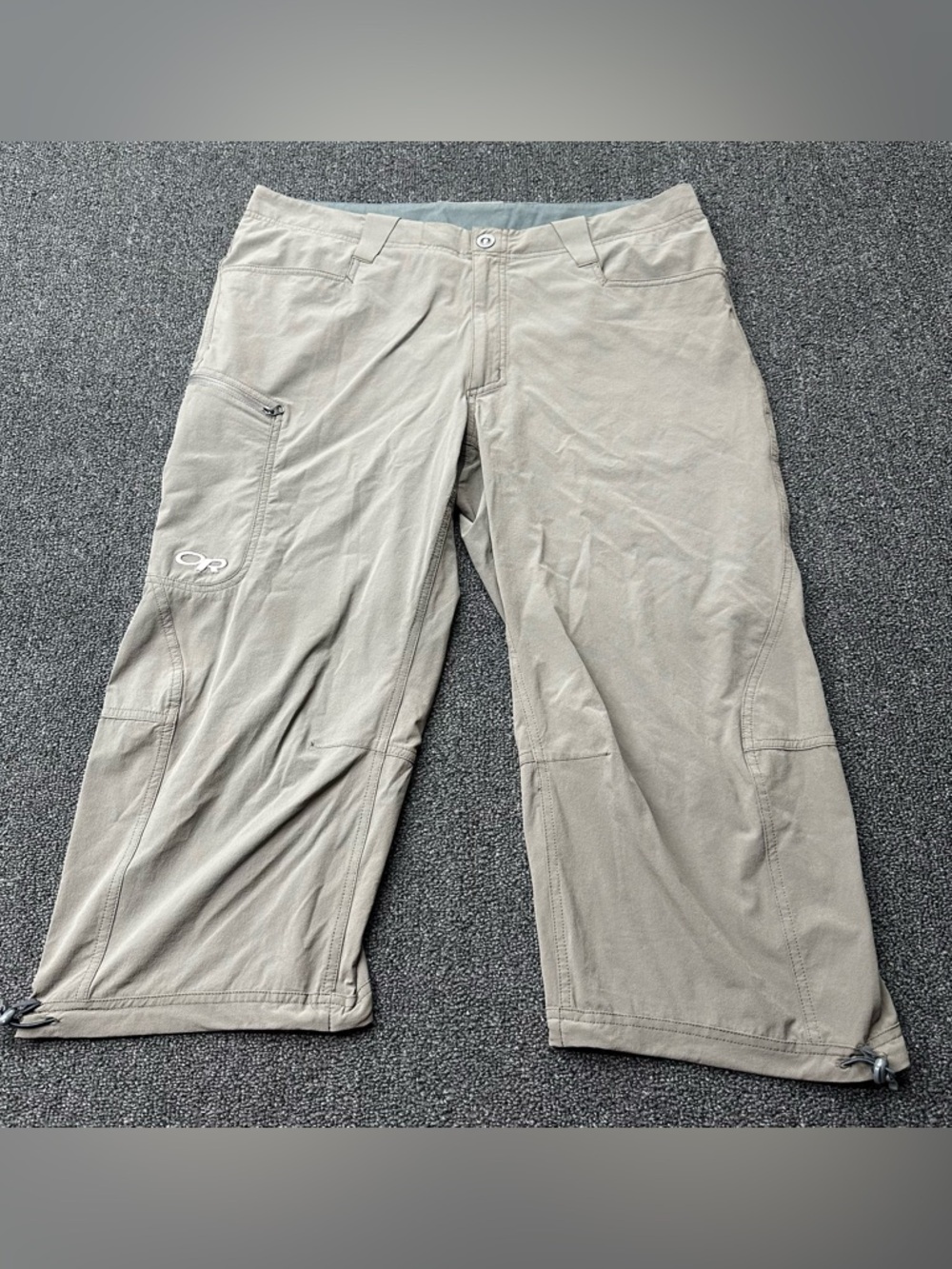 Outdoor Research Ferrosi 3/4 Pants Mens 36 Brown Softshell Hiking Climbing